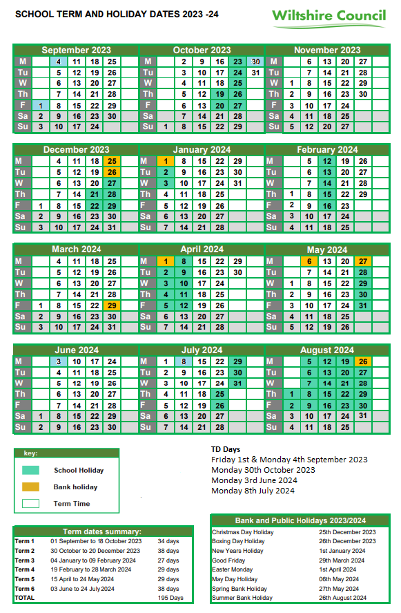 Wiltshire Term Dates 2024/2025 Hally Kessiah